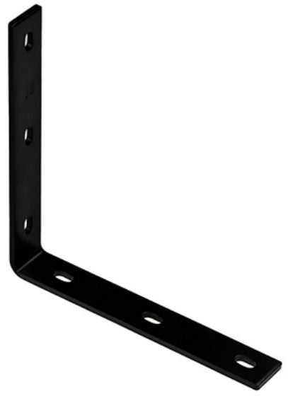 National Hardware N351-468 Steel Corner Brace, Black, 10.25" x 1.5" x 1/4"
