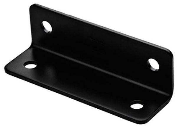 National Hardware® N351-484 Wide Corner Brace, Black, 5" x 1.6" x 1/8"