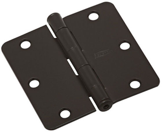 National Hardware® N830-202 Door Hinge, 1/4" Round Corner, Oil Rubbed Bronze, 3"