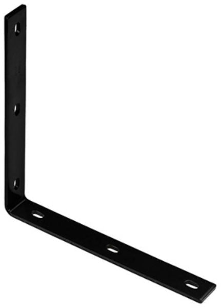 National Hardware® N351-469 Steel Corner Brace, Black, 12.25" x 1.5" x 1/4"