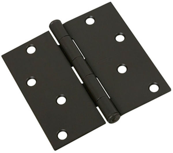 National Hardware® N830-204 Square Corner Door Hinge, Oil Rubbed Bronze, 4"