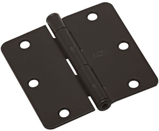 National Hardware® N830-324 Door Hinge, 1/4" Round Corner, 3.5", 3-Pack