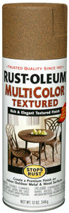 Rust-Oleum® 239122 Stops Rust® MultiColor Textured Spray Paint, 12 Oz, Rustic Umber