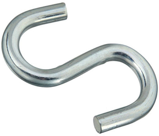 National Hardware® N347-856 Heavy Open S-Hook, Zinc Plated, 4"