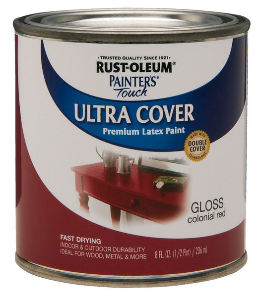 Rust-Oleum® 1964-730 Painter’s Touch® Premium Latex Paint, 1/2 Pt, Colonial Red