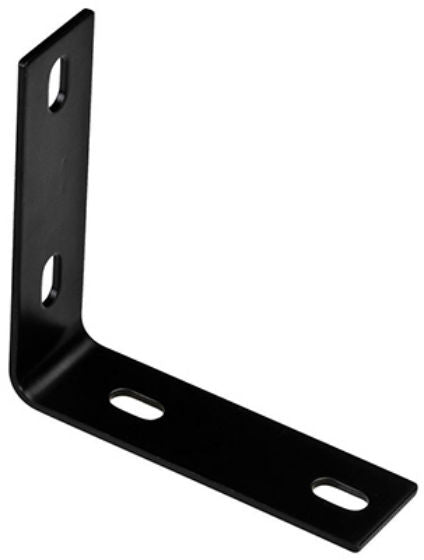 National Hardware® N351-464 Steel Corner Brace, Black, 5.1" x 1.5" x 1/8"