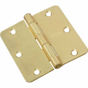 National Hardware® N830-333 Door Hinge, 1/4" Round Corner, 3.5", 3-Pack
