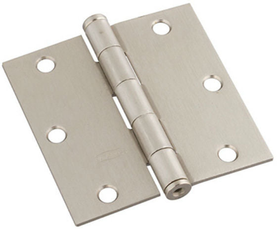 National Hardware® N830-326 Square Corner Door Hinge, 3.5", 3-Pack