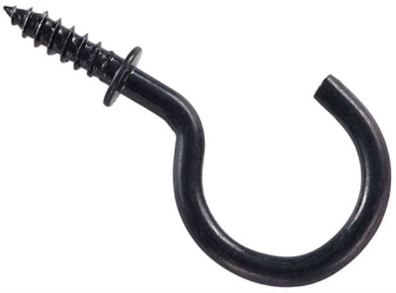 National Hardware® N119-729 Steel Wire Cup Hook, Black, 1"