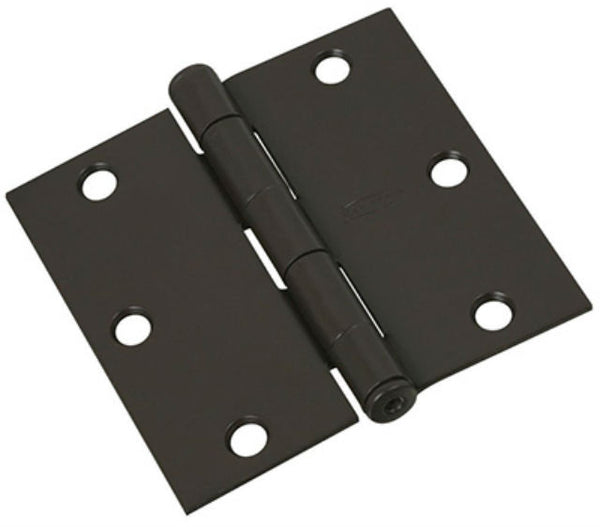 National Hardware® N830-203 Square Corner Door Hinge, 3.5", Oil Rubbed Bronze
