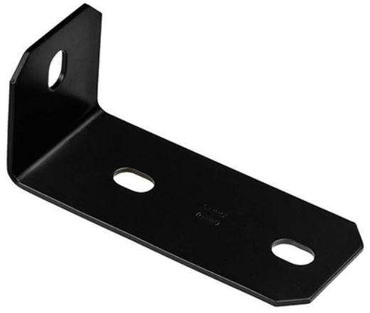 National Hardware® N351-498 Offset Leg Corner Brace, Black, 6.8", 3" x 3" x 1/8"