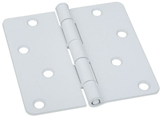 National Hardware® N830-219 Prime Coat White Door Hinge, 1/4" Round Corner, 4"