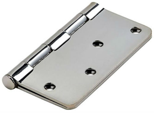 National Hardware® N830-183 Polished Chrome Door Hinge, 1/4" Round Corner, 4"