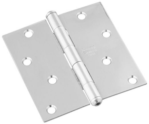 National Hardware® N830-276 Square Corner Door Hinge, 4", Stainless Steel