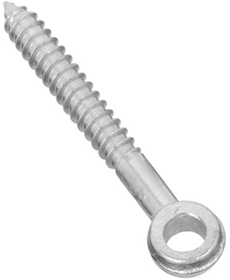 National Hardware® N131-193 Steel Screw Eye, Zinc Plated, 1/2" x 4", 296BC