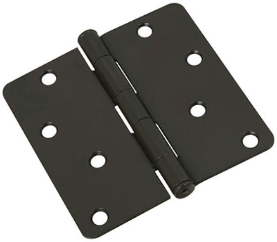 National Hardware® N830-201 Oil Rubbed Bronze Door Hinge, 1/4" Round Corner, 4"