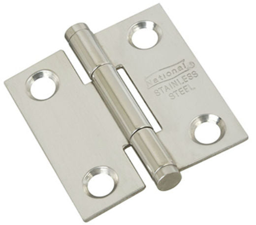 National Hardware® N276-956 Square Corner Door Hinge, Stainless Steel, 1-1/2"