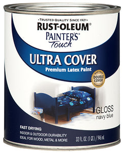 Rust-Oleum® 1922-502 Painter's® Touch Latex Brush-On Paint, 1 Qt, Navy Blue