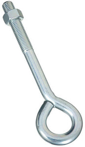 National Hardware® N347-732 Zinc Plated Eye Bolt with Hex Nut,  3/4" x 10"