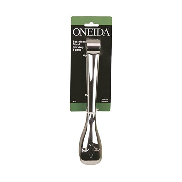 Oneida® 54212 Salad Tongs, Polished Stainless Steel, 9"