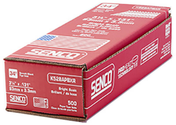 Senco® K528APBXR ProHead 34° Smooth Shank Paper Tape Nail, 500-Ct, 3-1/4"x0.131"