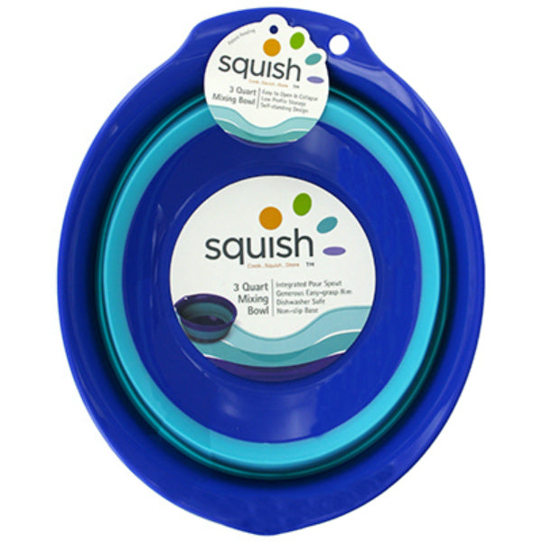 Squish™ 41004 Collapsible Mixing Bowl, Blue, 3 Quart