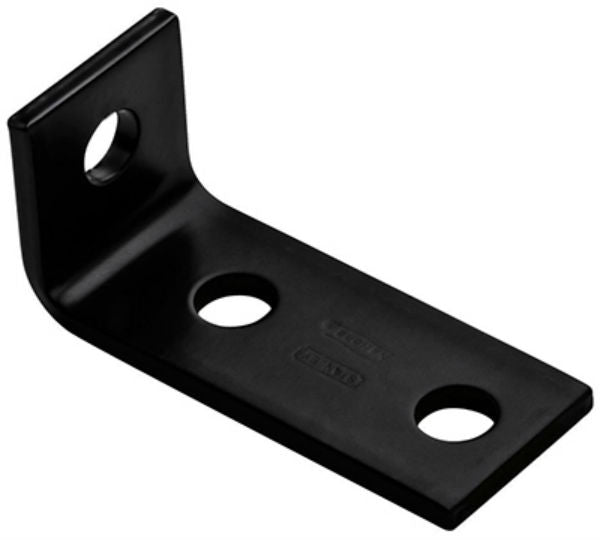 National Hardware® N351-479 Offset Leg Corner Brace, Black, 3.5"
