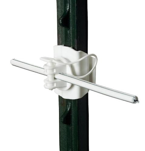 Gallagher G682134 Universal T-Post Electric Fence Insulator, White, 20-Pack