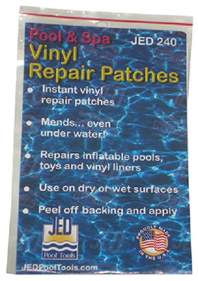 JED Pool Tools 35-240 Square Vinyl Repair Patch, 3" x 5"