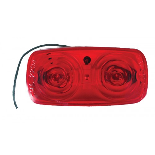 Uriah Products® UL903001 Double Bulls-Eye LED Marker Light, Red, 4" x 2"