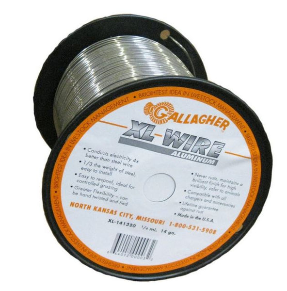Gallagher™ AXL141320 XL Aluminum Electric Fence/Utility Wire, 14-Gauge, 1320'
