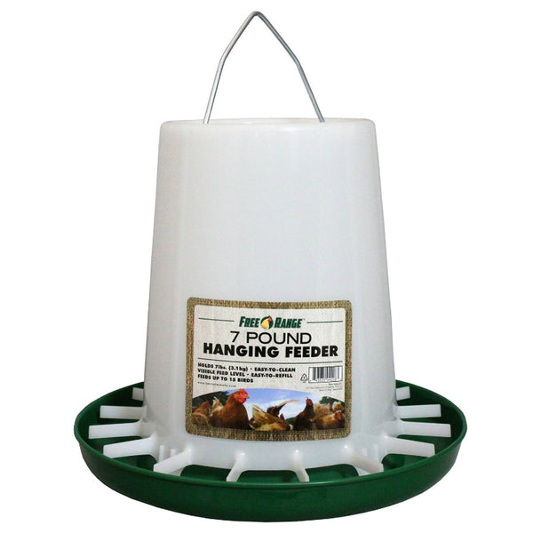 Free Range 1000297 Open Top Hanging Feeder, Feeds Upto 15 Birds, 7 Lbs