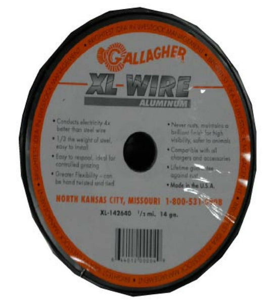 Gallagher AXL142640 XL Aluminum Electric Fence/Utility Wire, 14-Gauge, 2640'