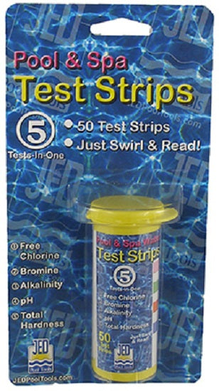 JED Pool Tools 00-IT490 5-Factor Test Strip for Pool & Spa, 50-Count