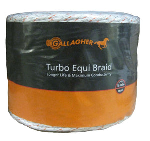 Gallagher G62176 Turbo EquiBraid, Ultra White, 1312'