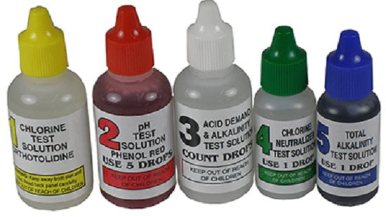 JED Pool Tools 00-330 4-Way Pool Test Kit Refill for #486