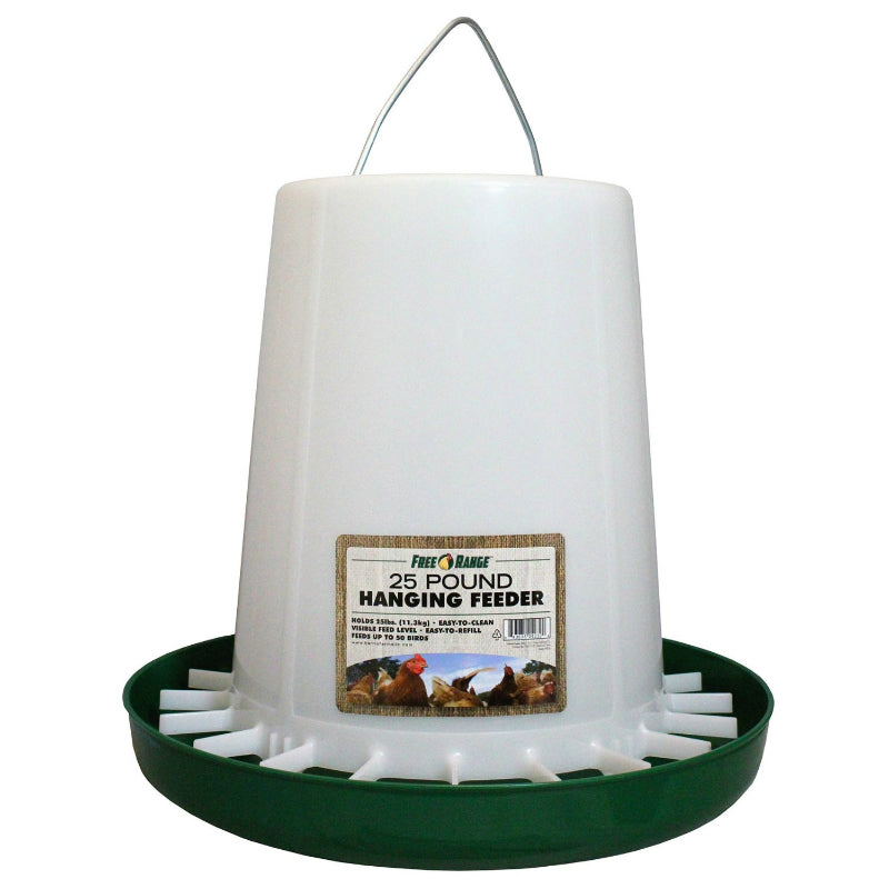 Free Range™ 1000294 Open-Top Hanging Feeder, Feeds Upto 50 Birds, 25 Lbs