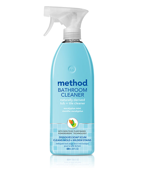 Method 00008 Bathroom Cleaner w/ Powergreen, Tub + Tile, Eucalyptus Mint, 28 Oz