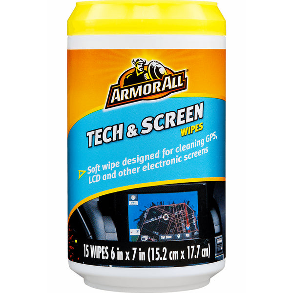 Armor All 17217 Tech & Screen Wipes, 15-Count