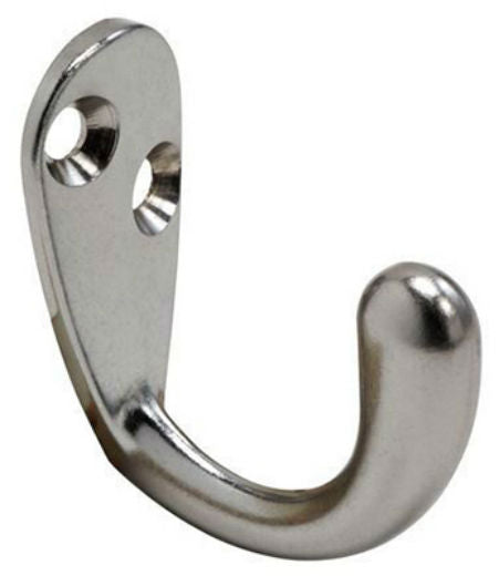 National Hardware® N830-144 Single Prong Robe Hook, Satin Chrome