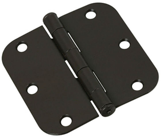 National Hardware® N830-199 Door Hinge, 5/8" Round Corner, Oil Rubbed Bronze, 3"