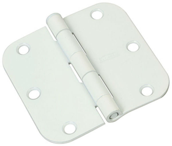 National Hardware® N830-217 Door Hinge, 5/8" Round Corner, Prime Coat White, 3"