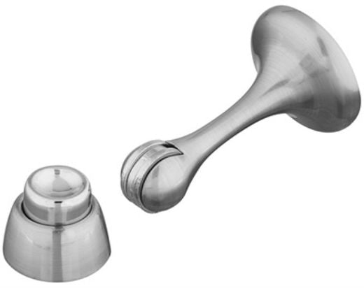 National Hardware® N328-161 Magnetic Rigid Door Stop with Catch, Brass, 3"
