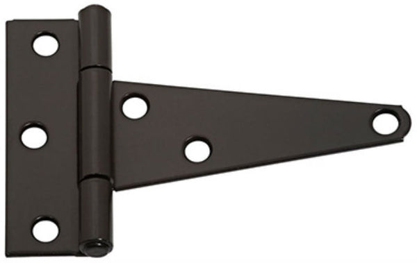 National Hardware® N129-007 Extra Heavy T-Hinge, Black, 4"