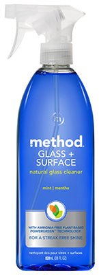Method 00003 Glass + Surface Natural Cleaner Spray, Mint, 28 Oz