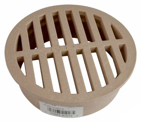 NDS 13S Round Structural Foam Polyolefin Grate, 4", Sand