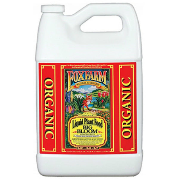 Foxfarm FX14003 Big Bloom Liquid Plant Food Concentrate, 1 Gallon, 0.01-0.3-0.7