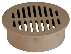 NDS 60S Round Structural Foam Polyolefin Grate with UV Inhibitors, 6", Sand