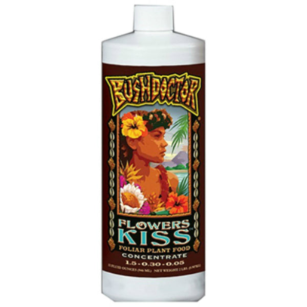 Foxfarm FX14089 Bush Doctor Flowers Kiss Liquid Fertilizer, 1 Qt, 1.0-0.30-0.05