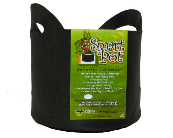 Smart Pot® 21007RT Soft-Sided Fabric Container with Handles, Black, 7-Gallon